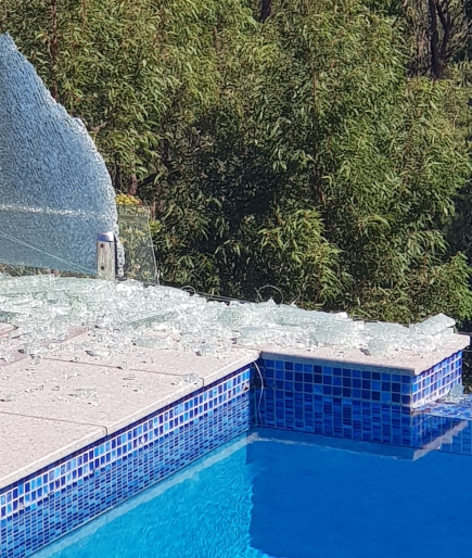 My Glass Pool Fence Has Exploded How, How Do You Clean Glass Pool Tiles