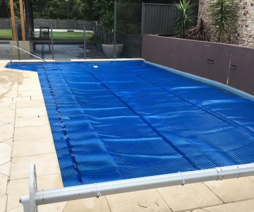 a solar pool cover and reel