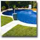 An award winning pool in 'Dark Blue'