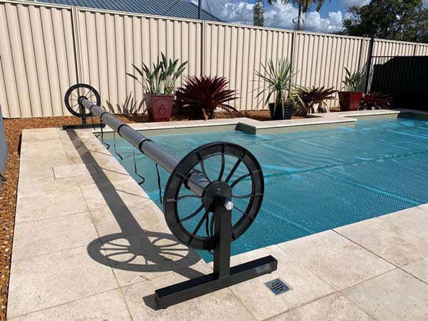 HydroTools Low Profile In-Ground Swimming Pool Solar Cover Reel w/ Tube